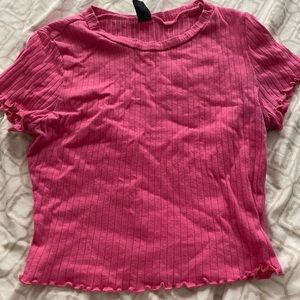 Pink bodycon crop top, XS/S, Pink!